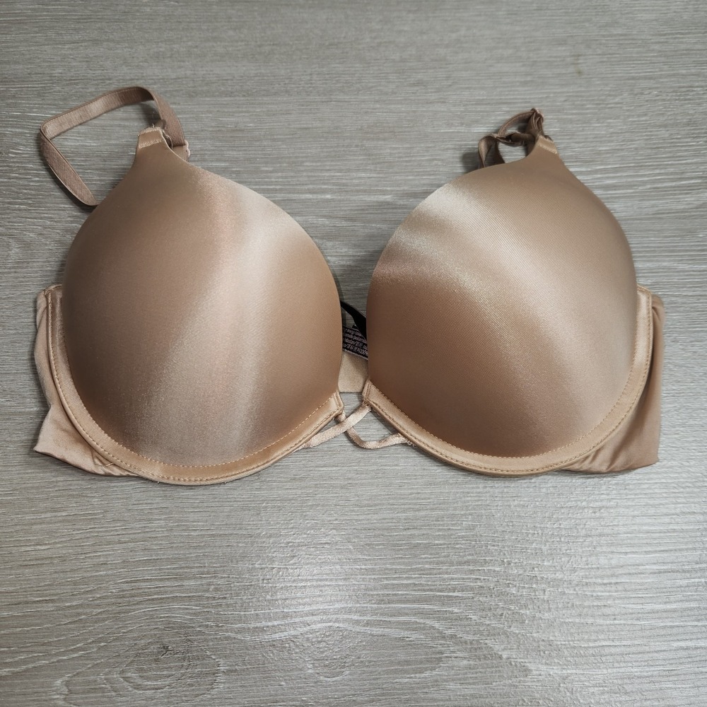 Victoria's Secret Bombshell Plunge Padded Push-up Bra Multiway Nude Women's 32D